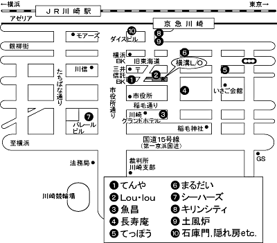川崎駅前地図